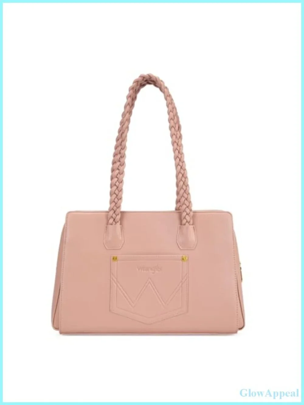 Western Floral Satchel Bag Braided Handle Faux Leather Tote Purse